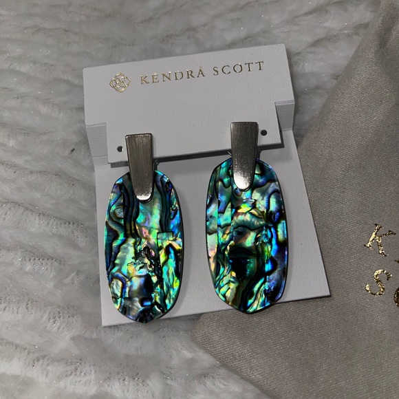 NWT Silver Aragon Earrings in Abalone Shell - Picture 3 of 5